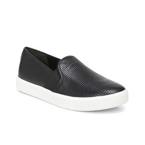 Vince Blair Perforated Black Leather Sneaker